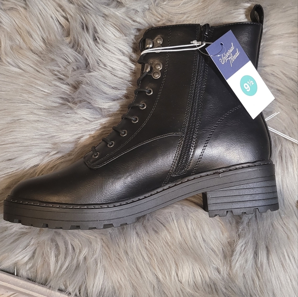 Combat Style Boots. Size: 9 1/2. Color: Black. NWT
